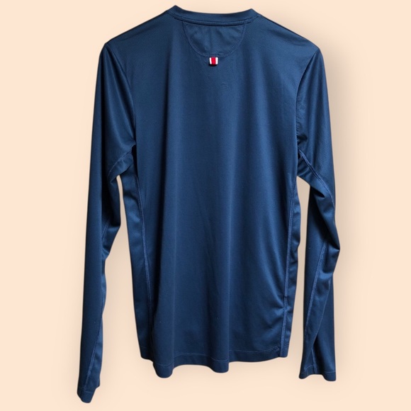 Tracksmith MENS Blue Boston Long Sleeve T-shirt Running Jersey Performance M - Picture 9 of 11